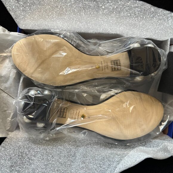 Stuart Weitzman - Simple Pearls Suede Heels Sandals 65mm Size 8 NWT - Picture 5 of 8